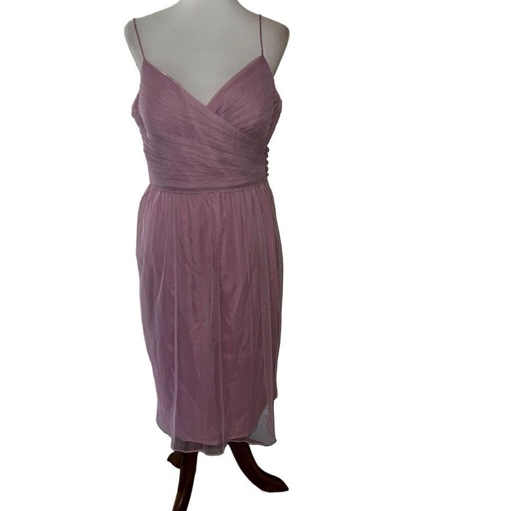 Jenny Yoo Collection Breanna Tulle Dress Blush Bobbinet Mauve Sz 10 Bridesmaid